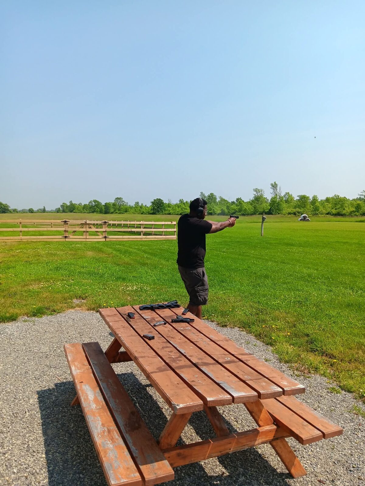 Open ranch acreage set up for outdoor shooting